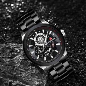 Montre lumineuse de sport multifonction pour hommes en or noir Fourniture d'usine pour hommes - Product Image 2