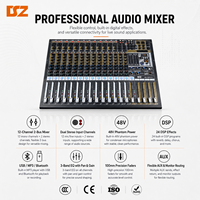 Consola Mezcladora Digital Profesional DSZ DS-16P-2 de 16 Canales y 2 Grupos, DSP de 24 bits, Bluetooth, MP3, USB, Entradas XLR, Salida Estéreo, 30W