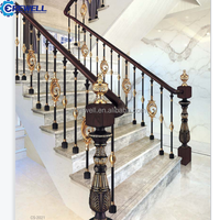 Balustrade de garde-corps d'escalier en aluminium et en acier inoxydable de style moderne pour l'intérieur et l'extérieur de Foshan Crewell