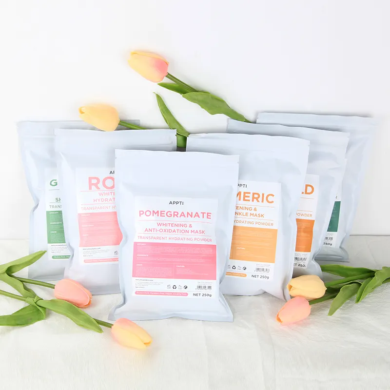 Diy Spa Rose HA Hydro Jelly Facial Mask Powder Collagen Vitamin C Peel off Rubber Face Mask