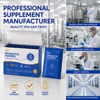 Poudre de complément alimentaire probiotique végétalien non-OGM, directement de l'usine, pour la santé digestive et le bien-être quotidien des adultes, fabricant OEM
