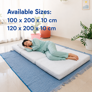 E Z <b>Bed</b> Tri Fold 10cm Medium Full Foam Floor Mattress is a smart <b>portable</b> solution for home guests and travel - Product Image 4