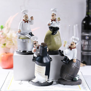Figurine de chef en résine faite à la main <span class=keywords><strong>toque</strong></span> chapeau cuisine <span class=keywords><strong>Restaurant</strong></span> décor cadeau culinaire pour la cuisine ange ange décoration de la maison - Product Image 1