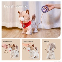 Jouet interactif pour enfants Tumama, jouet pour animaux de compagnie qui aboie, chat en peluche qui marche, laisse de contrôle, chat électrique avec voix de simulation