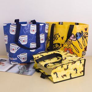 2025 New Customized Logo 50lb/100lb Woven PP Polypropylene Shopping Bag 25kg Sacos De Rafia Promotional Plastics Bags