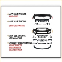 Kit carrosserie avant et arrière pour Ford Mustang S550 2018-2023, mise à niveau 2024+, style Dark Horse, kit de conversion