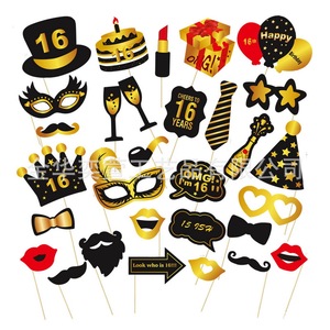 30 Uds accesorios de cumpleaños fotomatón 13th 16th 18th 21th 30th 40th 50th decoración suministros para fiestas - Product Image 2