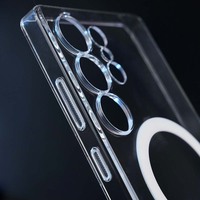 Étui de téléphone magnétique en PC haute transparence JOYPORODO C009 pour Samsung S22 S23 S24 S25 Ultra, antichoc, transparent, tendance