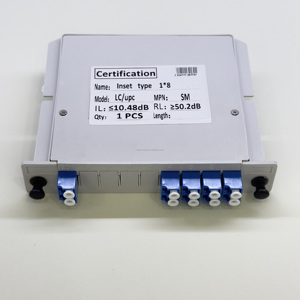 Nuevo Splitter de Fibra Óptica Tipo Inset 1x8 LC UPC SM, Caja Divisora PLC Monomodo para Caja Terminal de Fibra FTTH, 8 Puertos - Product Image 6