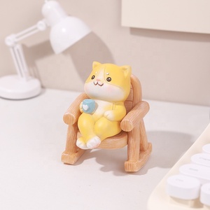 Knick-Knacks Roogo dessin animé Animal chaise à bascule ornement temps calme maison bureau décoration mignon cadeau Design 2025 <span class=keywords><strong>tendance</strong></span> - Product Image 4