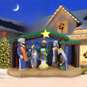نفخ مخصصة مشهد المهد في الهواء الطلق عيد الميلاد نفخ مع يسوع للفناء حديقة ديكور الحديقة - Product Image 2