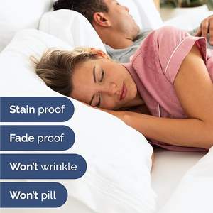 침대 시트 세트-화이트 통기성 부드럽고 주름 없는 침대 시트 세트-호텔 럭셔리 침구 딥 포켓 - Product Image 4