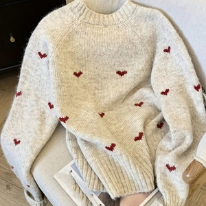 Nuovo Maglione Oversize Autunnale Comodo in Maglia Tinta Unita Vintage in Poliestere a Maniche Lunghe con Collo Alto, Abbigliamento Femminile Popolare Coreano - Product Image 2