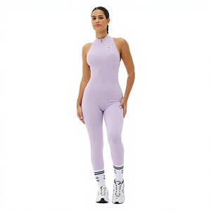 Women's Tummy <b>Control</b> Flared Pants Bodysuit With Zipper Jumpsuit Active Wear One Piece Yoga <b>Leggings</b> Jumpsuits for Tall Women - Product Image 1