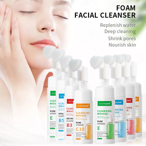 Aloe Vera ácido hialurónico vitamina E limpieza Mousse hidratante suave desmaquillador espuma limpiadora limpiador Facial - Product Image 2