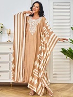 Robes d'été 2026 PROMISTAR élégantes pour femmes, sans manches, ornées de diamants, en polyester, longueur cheville, motif géométrique arabe, pour l'Aïd