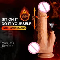 Dildos, Juguetes Sexuales, Vibradores de Pene con Calefacción y Control Remoto, Dildo Telescópico, Máquina de Sexo Anal, Dildo Realista, Vibrador para Mujeres