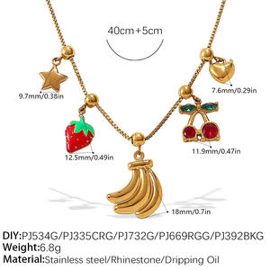 度假可爱甜美圣诞树魅力不锈钢镀金吊坠时尚饰品项链女批发 - Product Image 5