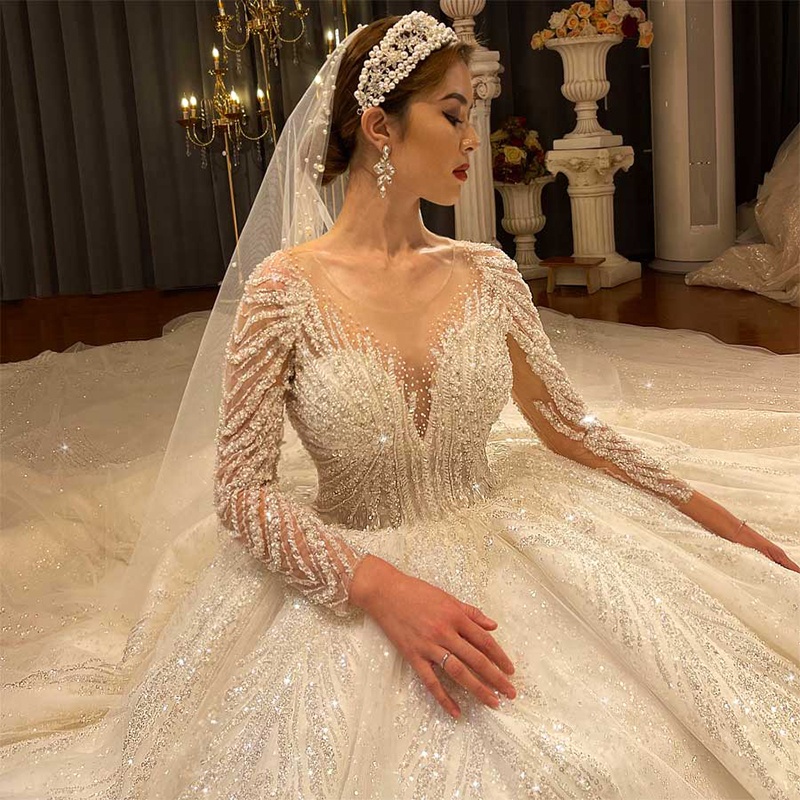 Low Price Ball Gown Indian Wedding Dresses Modern Shiny Glitter |  Alibaba.com