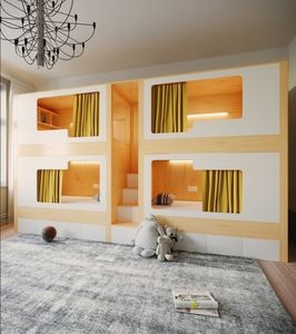 Bilido Заводская космическая капсула гостиничная кровать Молодежный хостел квартира кровать деревянная двухъярусная кровать частный отель проживание в доме - Product Image 5