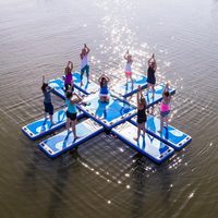 Tapis de yoga gonflable Aqua Sport Air Track, planche de Sadhu aquatique gonflable, tapis de fitness flottant pliable pour piscine