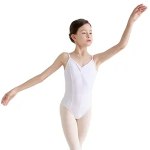 Vendita calda a buon mercato canotta allenamento danza indossare bianco nero ragazze bambini bambini balletto body