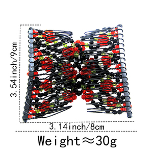 Peineta Mágica Plegable IFOND Hecha a Mano con Cuentas Florales, Multifuncional, para Peinados de Mujer - Product Image 3