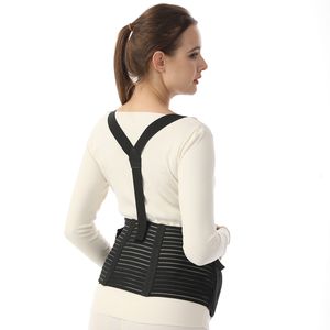 Faja <span class=keywords><strong>de</strong></span> Soporte Doble para Espalda y Abdomen con Correa para Hombro, Ajustable, Negra, Cinturón <span class=keywords><strong>de</strong></span> Cuidado Abdominal Especial para Mujeres Embarazadas - Product Image 3