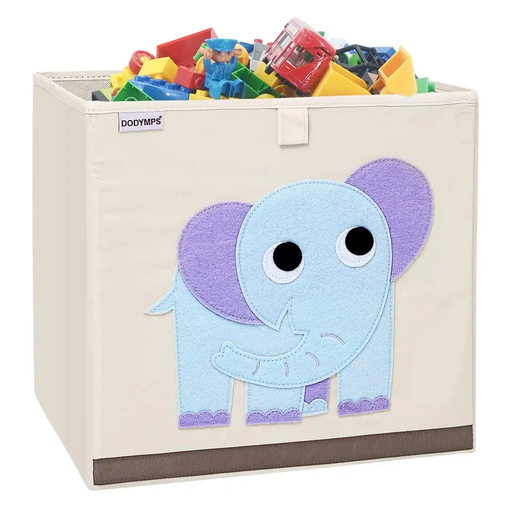 Cube Shape Nov-woven polyester felt Animals toy storage box clothing For storage