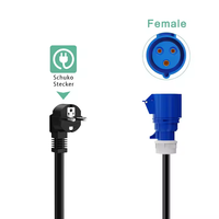 32A 1Phase chargeur de véhicule électrique adaptateur Portable CEE prise femelle 3Pin bleu 220V prise multiple nouveau Compatible Ev