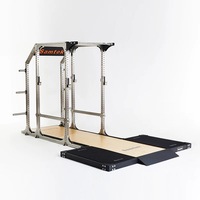 Rack de musculation professionnel en acier inoxydable pour squats, développés couchés et soulevés de terre en salle de sport
