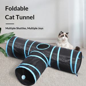Túnel Plegable en Forma de T para Gatos, Juguete Interactivo para Gatos, Cama <span class=keywords><strong>Cueva</strong></span> para Gatos, Nido para Mascotas, para que los Gatos y Gatitos Jueguen, se Escondan y Descansen - Product Image 3