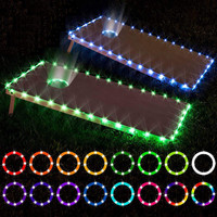 Jeu de jardin Led Board Corn hole Lights 16 Colors Change Remote Control Cornhole Lights for Hole and Board