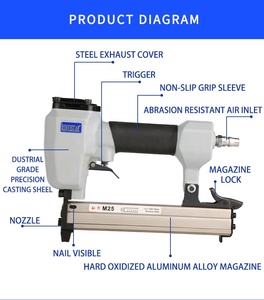 Pistola de Clavos Neumática XINYI M25 de Calibre 18, Clavadora Neumática <span class=keywords><strong>para</strong></span> Marcos de Madera Dura, Trabajos de Carpintería, Fijación de Muebles, Uso Industrial OEM - Product Image 4