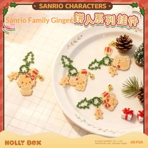 Gingerbread Man Pendant Schoolbag Keychain Kulomi <strong>Kitty</strong> Big Ear Dog Christmas Gift Plastic - Product Image 3