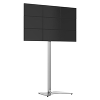 Support de TV avec roues, neuf écrans rotatifs, hauteur réglable, support de moniteur d'ordinateur pour taille de 18 à 26 pouces
