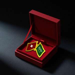 Épingles à double drapeau national en gros, bannière incurvée, souvenirs d'amitié bilatérale en métal émaillé, tenue diplomatique pour événement national - Product Image 6