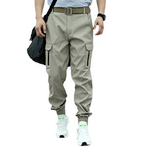 Pantaloni Tattici da Uomo <span class=keywords><strong>per</strong></span> Primavera e Autunno, Slim-fit Casual con Fronte Piatto, Motivo Mimetico a Gru, Pantaloni Sportivi con Caviglia Elasticizzata - Product Image 5