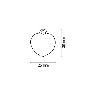Ciondolo a Cuore Verde 25x22 mm per Targhetta Identificativa Animali Domestici - Product Image 2
