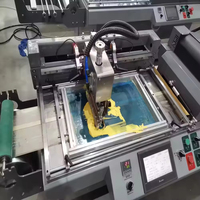 Máquina Automática de Impresión de Serigrafía de Doble Cara de 2 Colores para Tafetán de Nailon, Cinta de Algodón