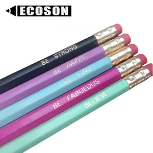 Ldcsja — crayons personnalisés avec citations drôles, couleur noire, violette, bleue, verte, bois, inspiration d'écriture, cadeau