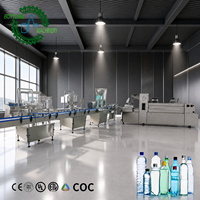 Ligne d'eau potable 2000 bouteilles par heure Volume précis Faible encombrement Solution complète pour petite usine d'eau