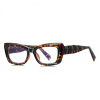Nouvelle Arrivée 2254 – Lunettes Anti-Lumière Bleue à Monture Épaisse et Bordure Fine, Branches Larges, Verres PC, Design Géométrique Européen