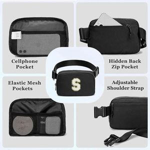 Sac de poitrine imperméable pour femme, sac banane durable avec lettres brodées, sac de sport pour téléphone portable - Product Image 4