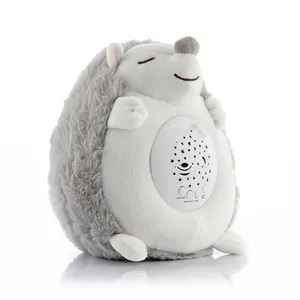 Squishy Plush Soft Small Gadget Kids Spikey Hedgehog Cuddly Toy With Sleeping Music Sound And Projector Appease Light