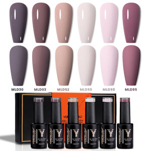 YOKEFELLOW 10ML rosa 10ML Gel tinta unita Semi-permanente UV Gel lucido <span class=keywords><strong>Set</strong></span> 6 <span class=keywords><strong>colori</strong></span> Private Label ammollo Gel - Product Image 1