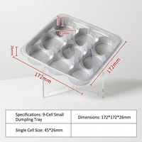 Bandeja de Plástico PP de Grado Alimenticio Personalizada para Bolas de Arroz Glutinoso Congeladas, Bandeja Desechable para Envasado de Alimentos Congelados