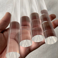 LANDU High Glossy 20mm Cast Polypropylène Acrylique Rod Plexiglas Pipe Bar Colorful Fluorescent Glow Neon Lucite Rod