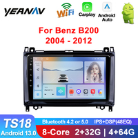 Autoradio Yeanav TS18 2DIN 9'' Android 14 avec DSP, GPS intégré, CarPlay, caméra de recul, garantie 1 an pour Mercedes Benz B200/Vito