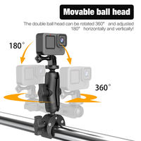 Support de fixation réglable à 360° pour casque de moto, bras d'extension pour guidon, kit de montage pour caméra d'action GoPro DJI Insta360 X5